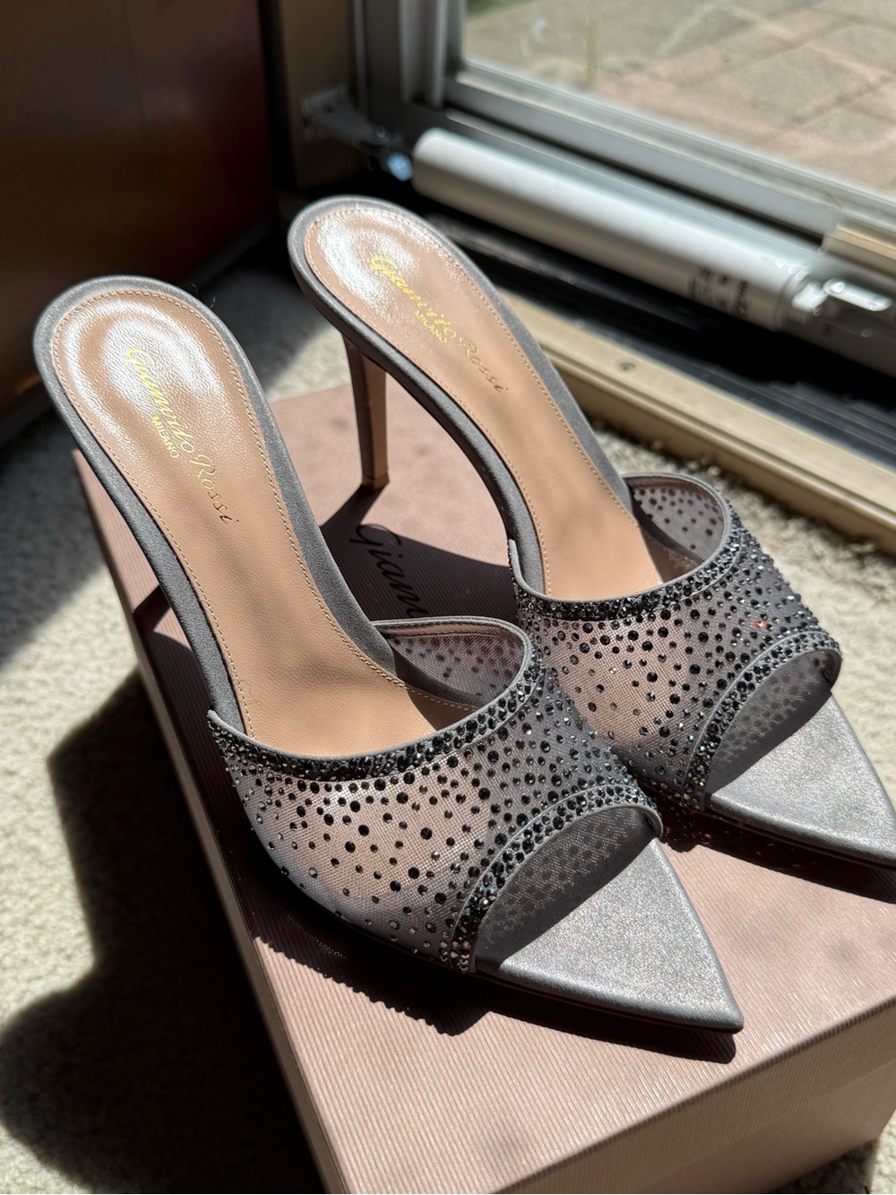 Gianvito Rossi Rania 85 Embellished Mules